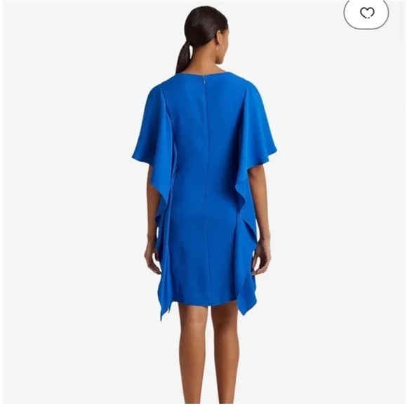 Lauren by Ralph Lauren Georgette Caftan Cocktail Dress sz 2 - Picture 7 of 8